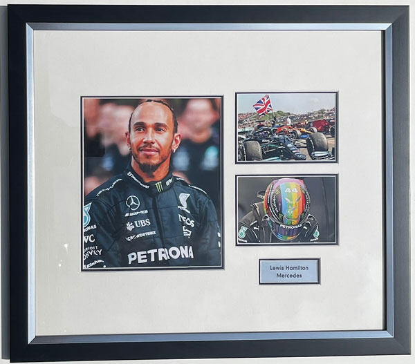 Lewis Hamilton - Signed Montage 