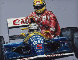 Taxi - Senna & Mansell (Canvas) 