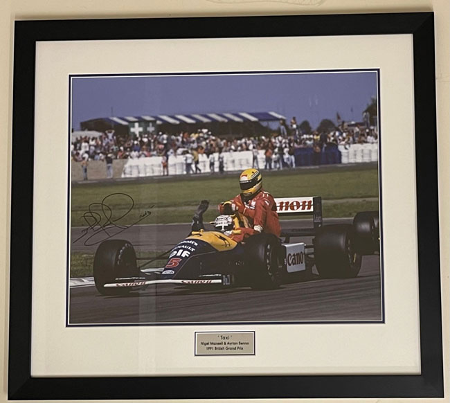 Taxi 1991 British GP - Nigel Mansell - Signed 
