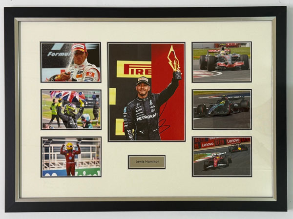 Lewis Hamilton - Signed Montage 