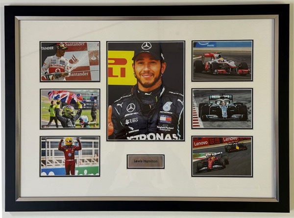 Lewis Hamilton - Signed Montage 