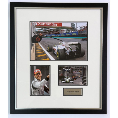 Jenson Button - Brawn - Signed Montage II Jenson Button - Brawn - Signed Montage II