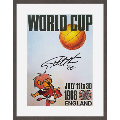 1966 World Cup Poster - Signed By Geoff Hurst