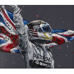 Lewis Hamilton - Union Jack (Canvas)