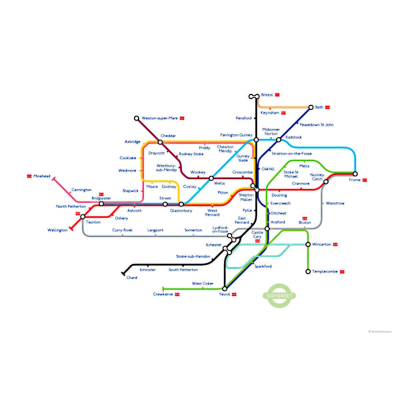 Somerset Transport Map - Print Only Somerset Transport Map - Print Only