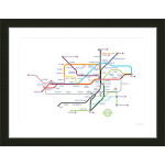 Somerset Transport Map - Framed Somerset Transport Map - Framed