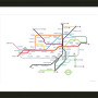 Somerset Transport Map - Framed